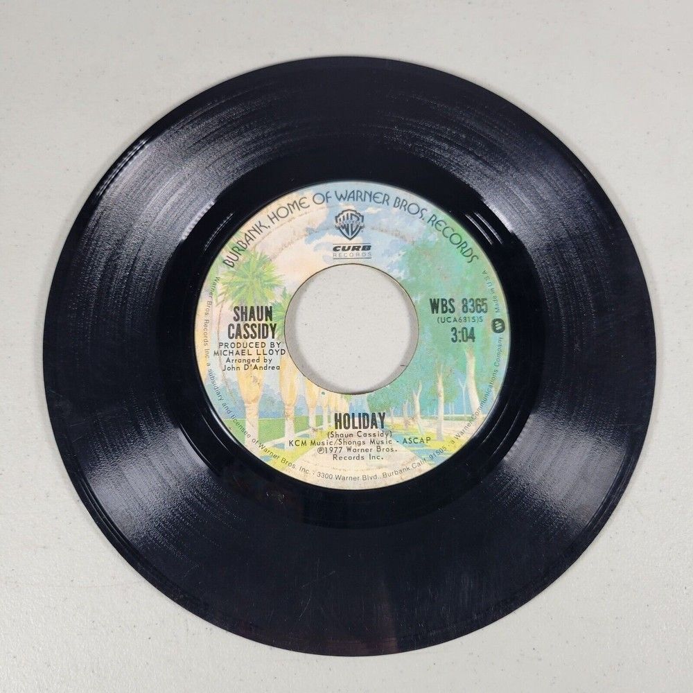 Shaun Cassidy ‎- Da Doo Ron Ron / Holiday 45 RPM Vinyl Record Warner Bros 1977